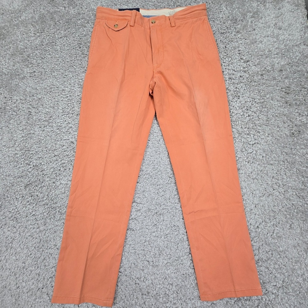Polo Ralph Lauren Men Straight Chino Pants Orange Size 30x30 (fits 30x28) Casual